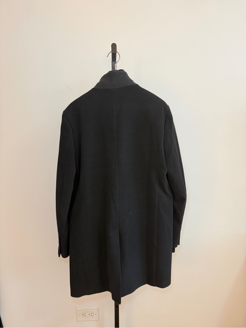 ZARA Men’s Black Tailored Coat with Quilted Zip-In Liner Size L - Picture 5 of 8